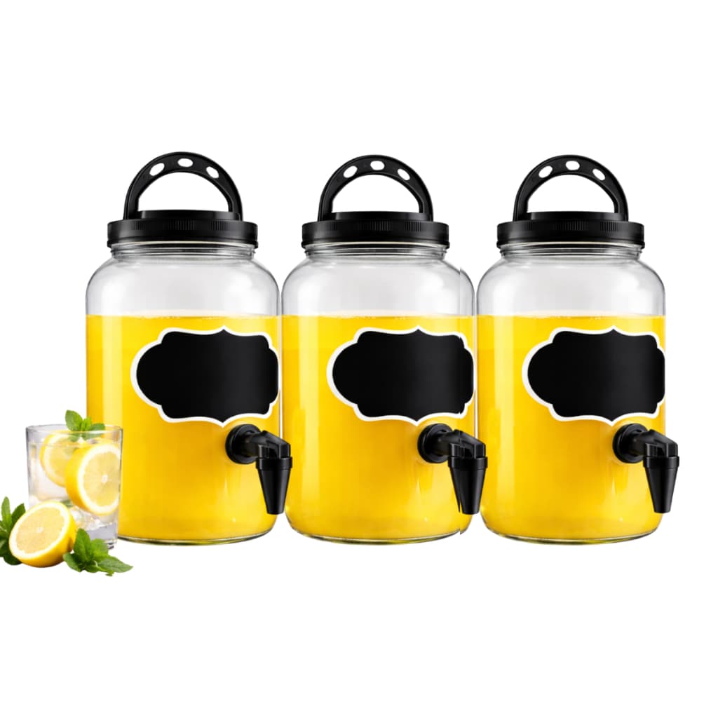 3 Suqueiras Água Saborizada Produtos Líquidos Limpeza 3,6L Plástico Grande Eventos Festas Bebidas Drinks