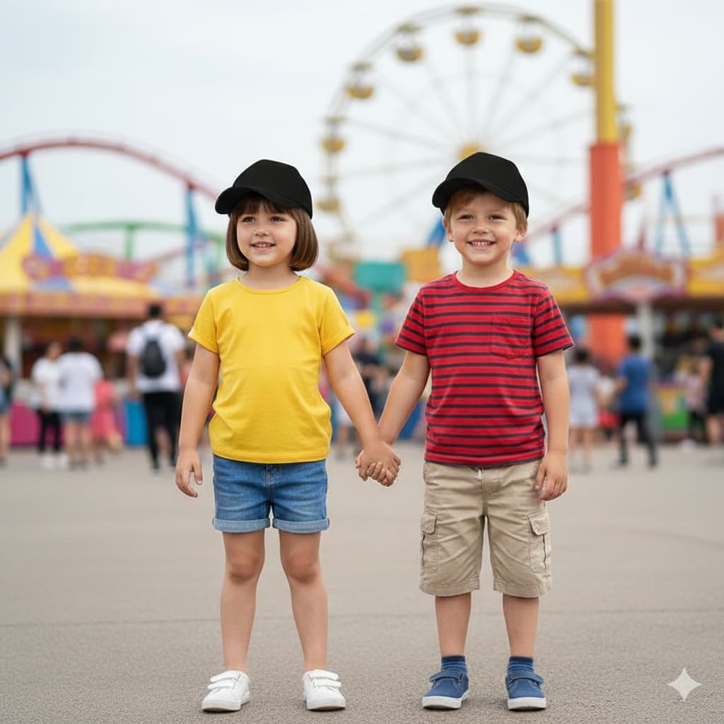 Boné Infantil Unissex Liso com Regulagem Aba Curva Modelo Básico