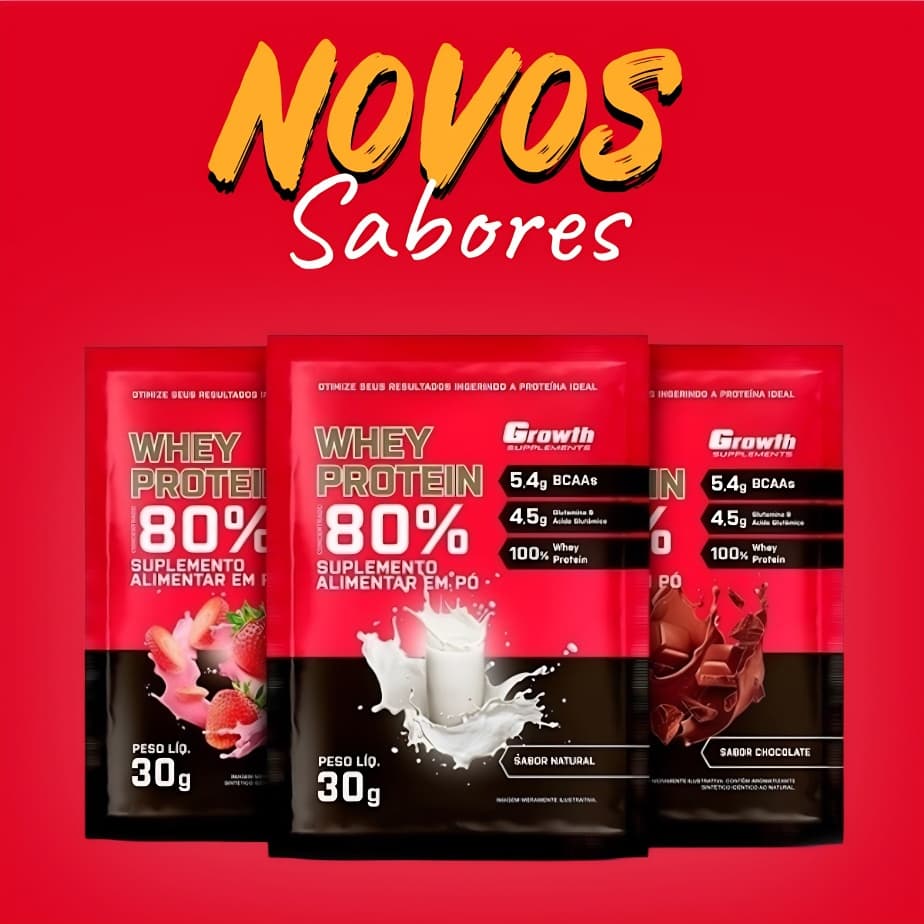 5x DOSE Whey Protein Concentrado 80% Sachês de 30g - GSupplements