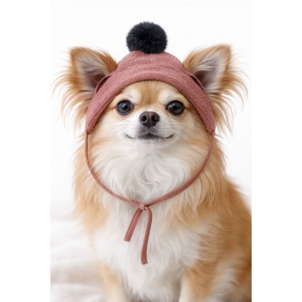 Gorro Pet para Cães com Abertura para Orelhas Inverno Marrom PP a Extra