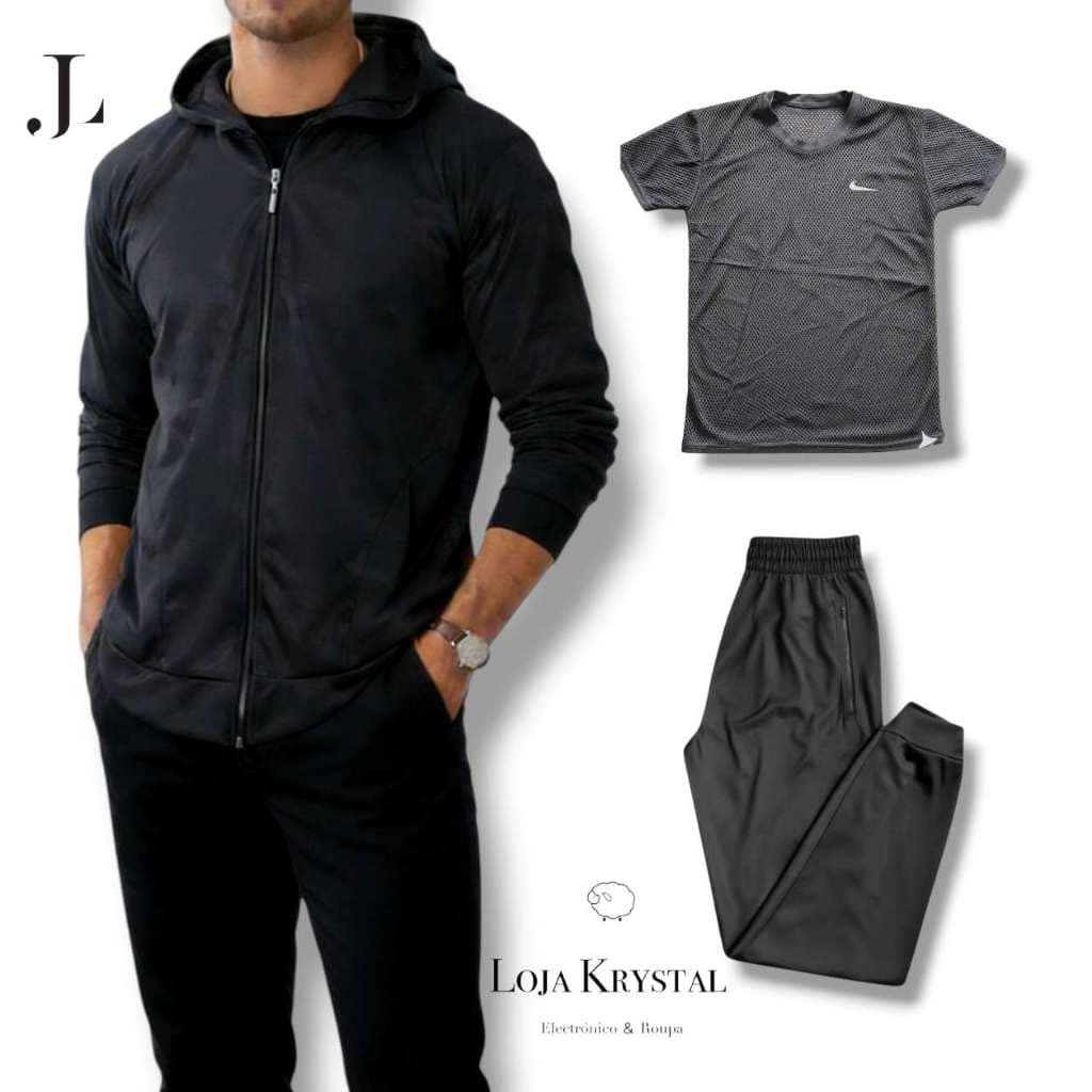 Kit 3 Peças Masculino 2025 | Jaqueta + Calça + Camiseta | Promoção Imperdível! - Oferta Imperdível - Alta Qualidade