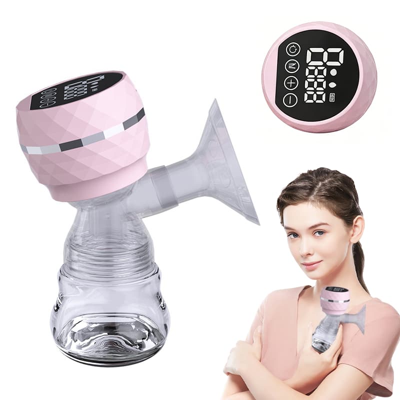 Bomba de Leite Elétrica Portátil Silenciosa Alta Sucção sem Dor Tira Leite Integrado com 2 Modos-P16