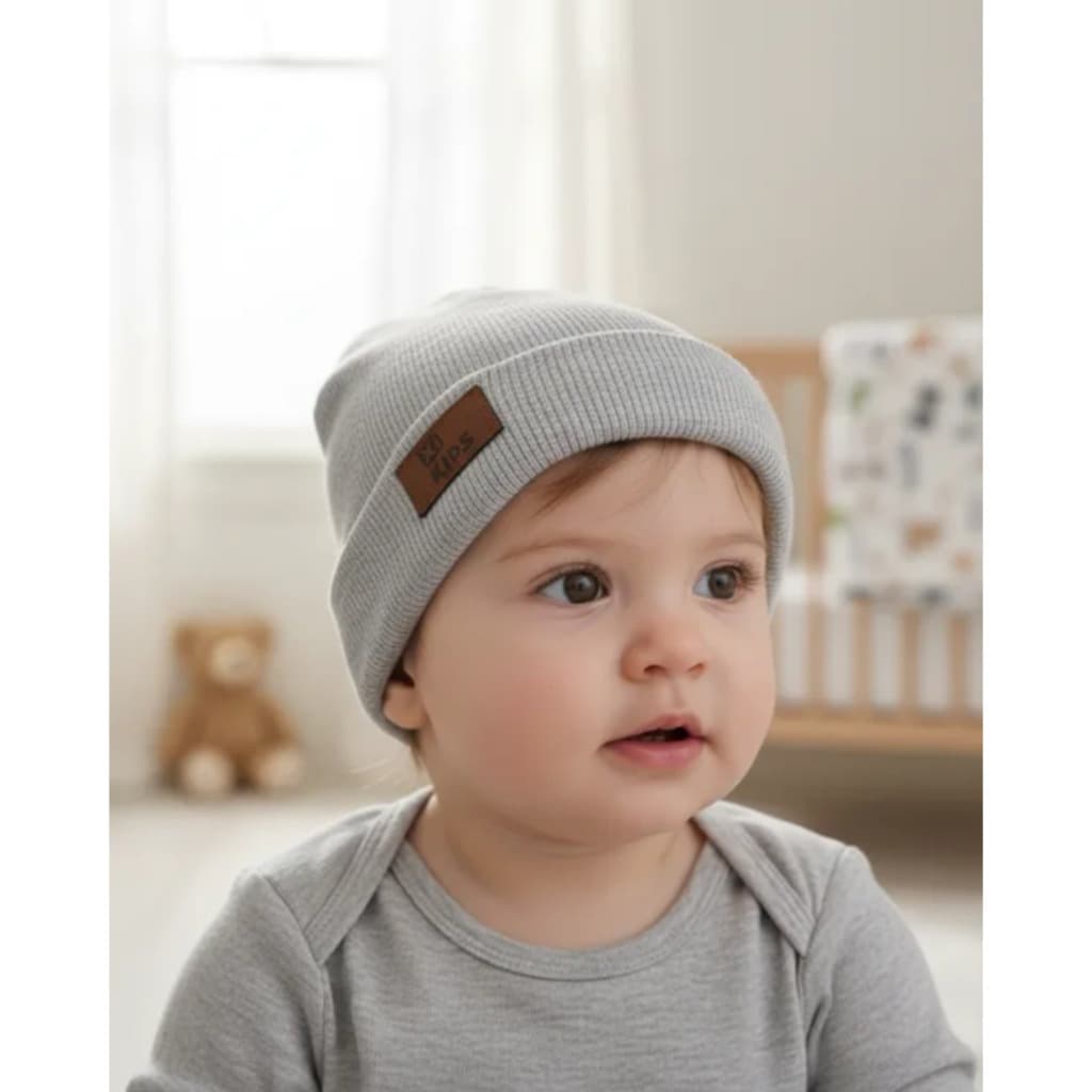 Touca Gorro Bebê com dobra canelado RN ao GG