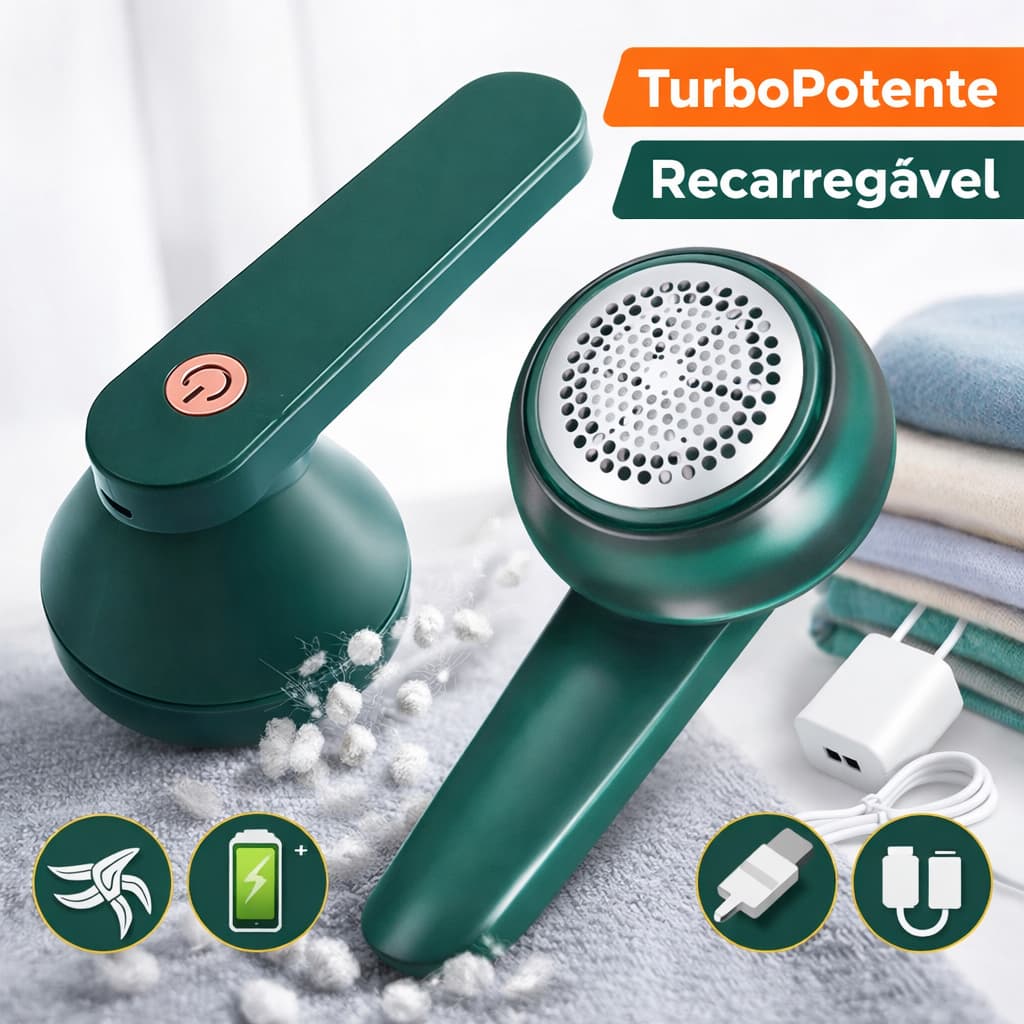Papa Bolinhas Eletrico Tira Pelos de Roupas Removedor Aparador Sem Fio Recarregável