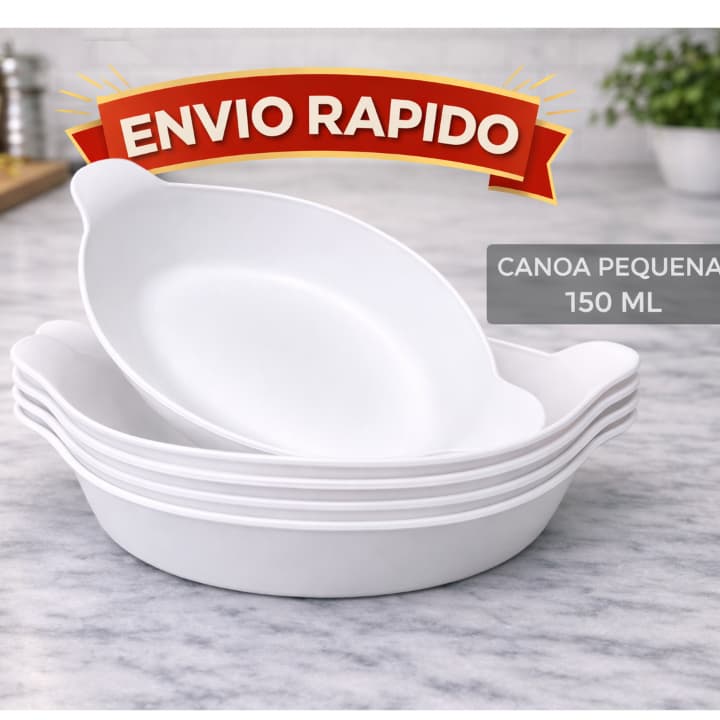 Kit 5 a 40 Petisqueiras Barquinha Canoa 150ml Pequena Petiscos Festa Frios Amendoim Molheira