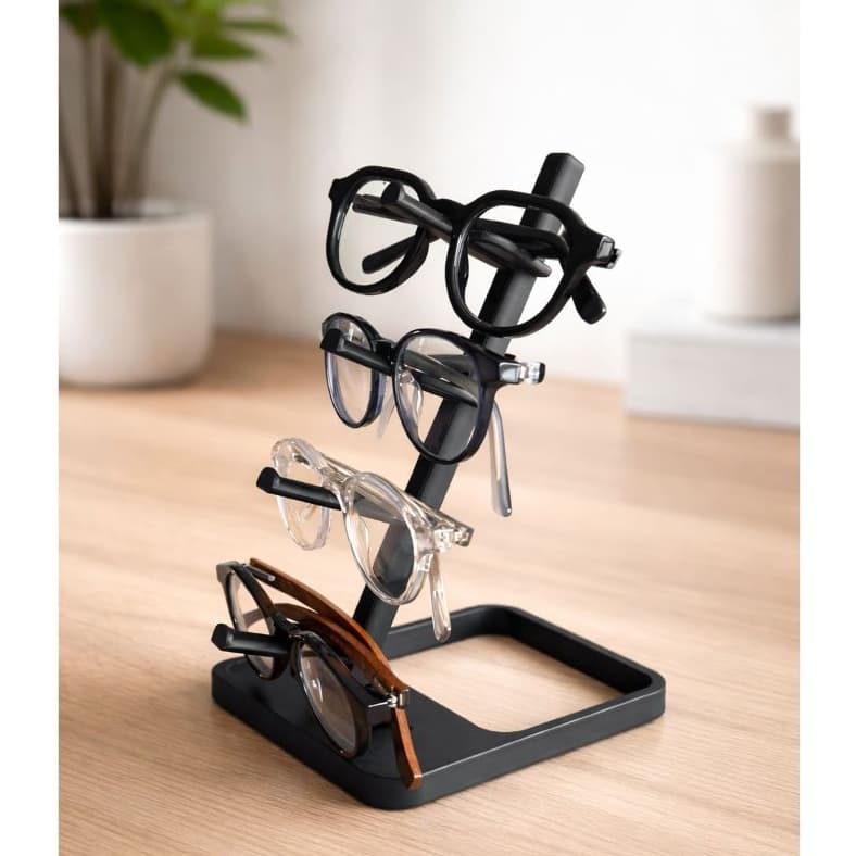 Suporte Para Óculos De Mesa Organizador Expositor 4 Ganchos