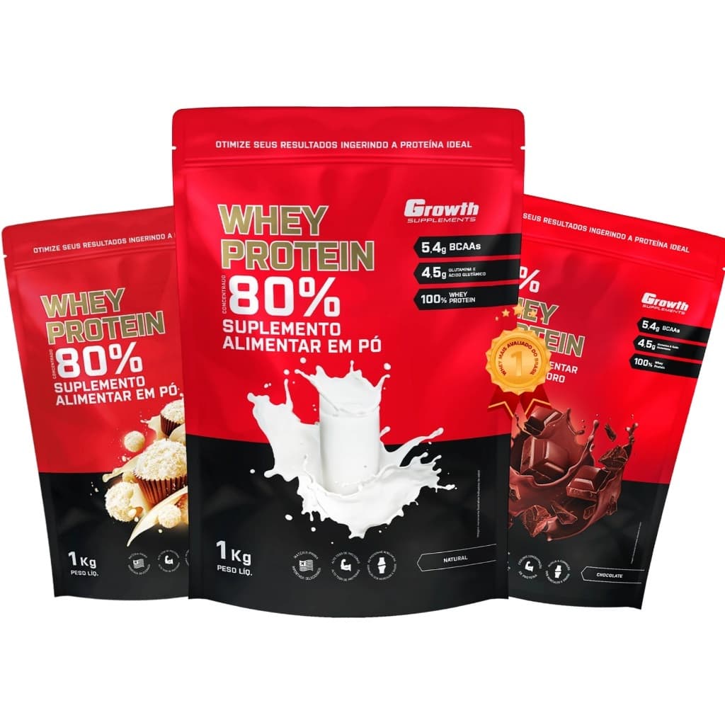 Whey Protein Concentrado 80% 1kg - GSupplements 100% ORIGINAL