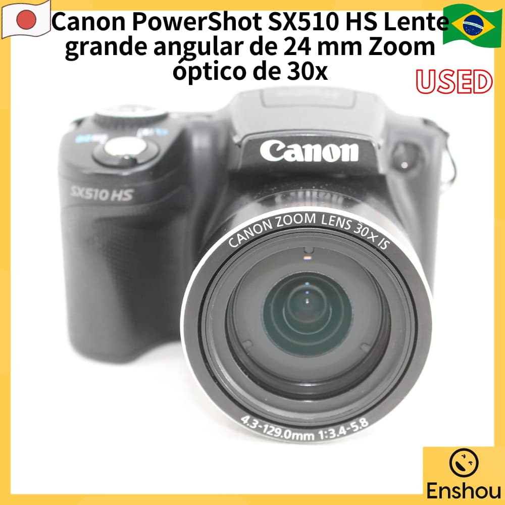 [USED]Do Jopão Câmera Digital Canon PowerShot Grande Angular 24 Mm Óptico 30x Zoom PSSX510HS