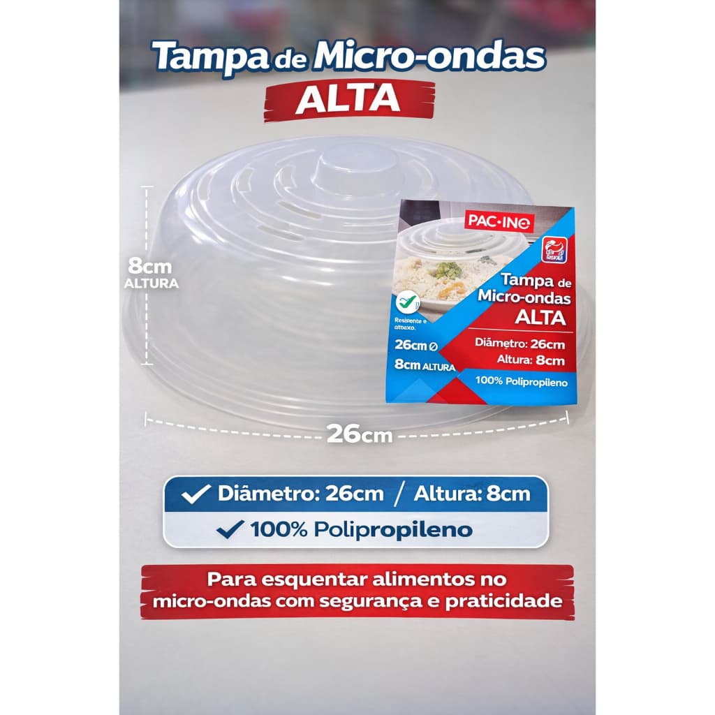 Tampa microondas protetora alimentos alta Maxximo