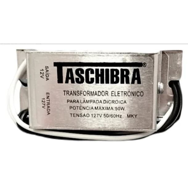 Transformador Reator Dimerizável Para Lãmpada Dicróica 50w 127v Taschibra Cor Cinza