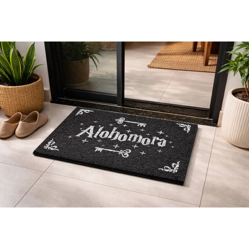 Capacho Tapete Alohomora Potter Para Porta 60x40 cm Fácil de Limpar Entrada Casa Apartamento