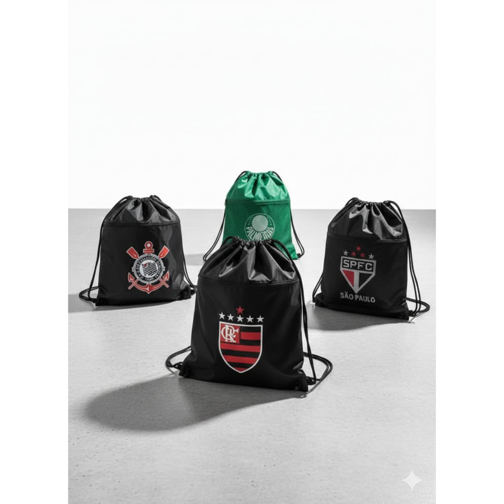 Mochila Bolsa Saco para Treino Academia Times Mochila de Alça Cordinha Bolsa Sacola