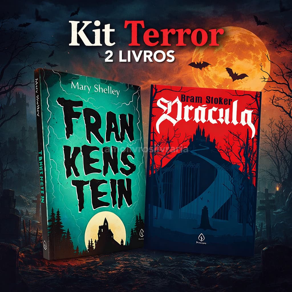 Kit 2 Livros - Dracula + Frankenstein - Gótico Terror
