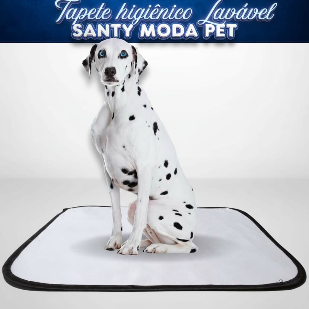 Kit 2 tapetes higienicos lavaveis, não vaza xixi pet, 150 lavagens, reutilizável, durável, Santy Moda Pet.