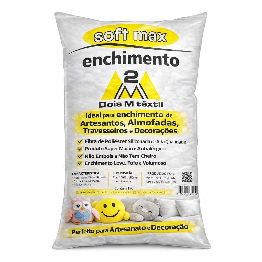 Fibra Enchimento Siliconada Macio ideal Almofadas Travesseiros Bonecas Resistente 1kg Premium Top