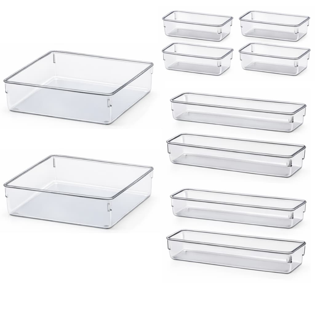 Kit até 10 Organizador Modular Multiuso de Acrilico Gaveta Geladeira