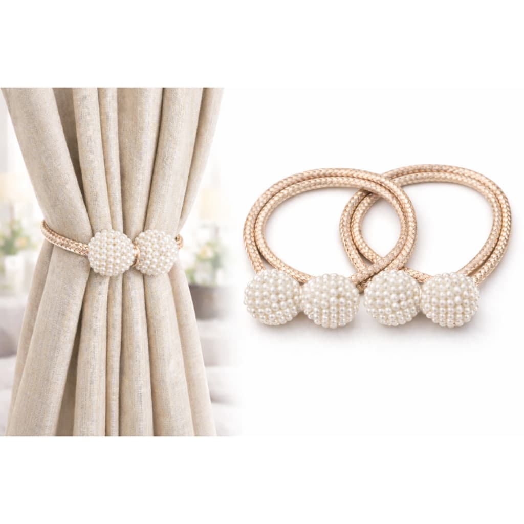 Kit 2 Prendedores De Cortina Magnético Abraçadeira Presilhas