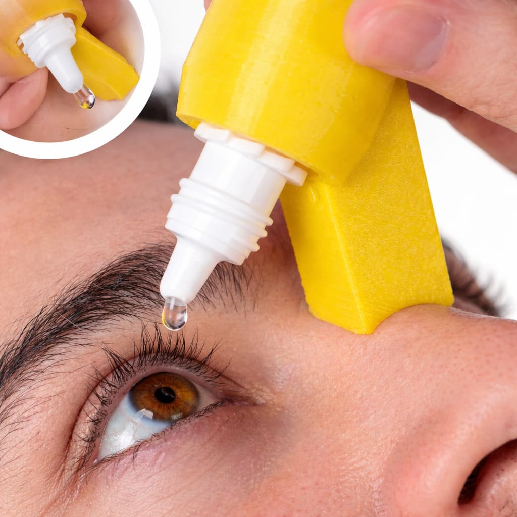 Suporte Aplicador de Colírio Universal - Pingue sem Medo e Tremor - Precisão, Firmeza e Segurança