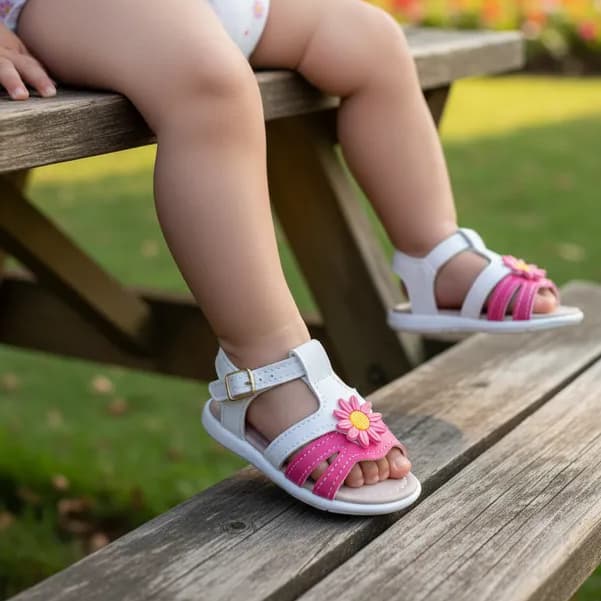 Sandalia Infantil Feminina Bebe Menina Florzinha Delicada Confortavel Sapato Promoção