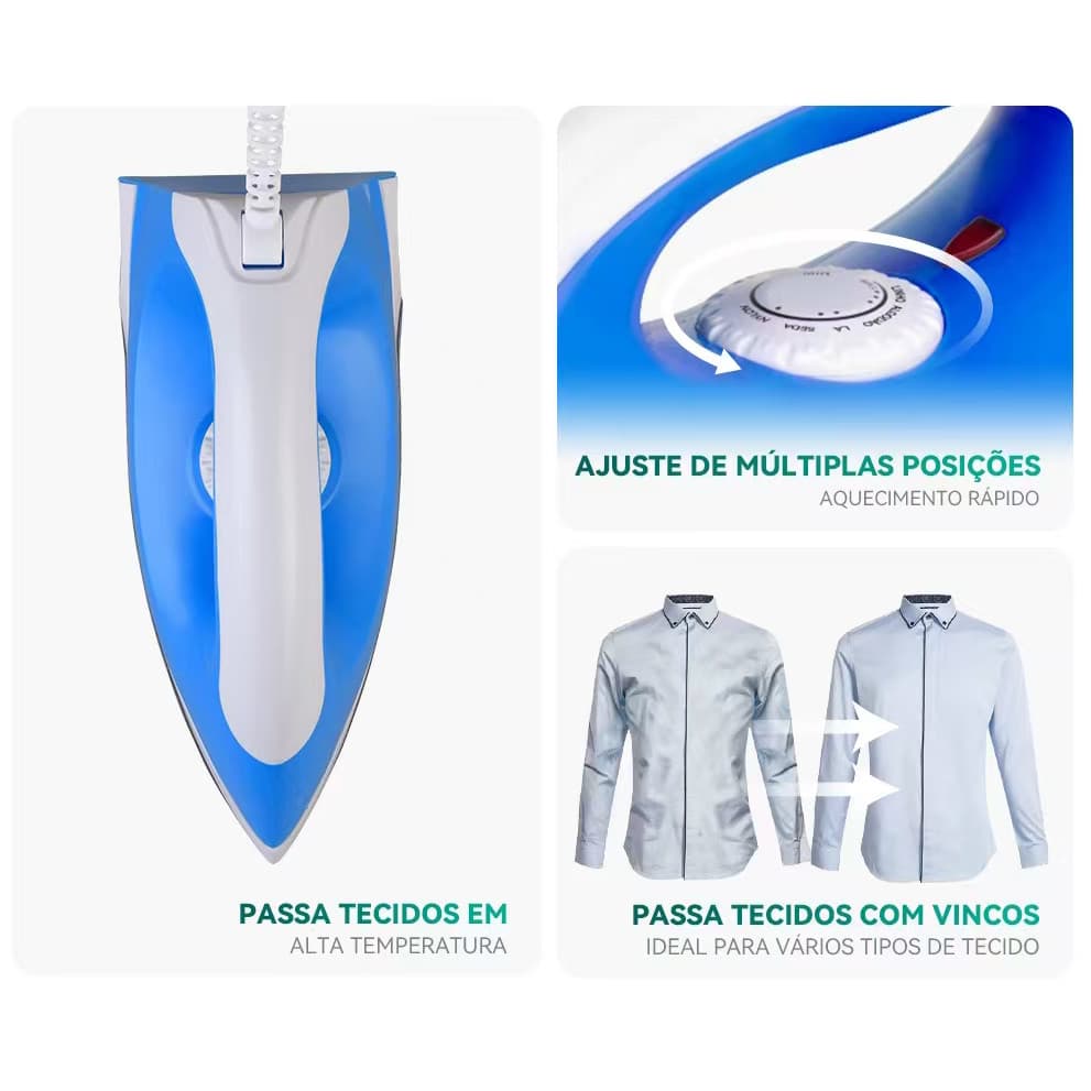Ferro de Passar Onistek ON-PR905 com Vapor Ultra Potente e Condutividade Térmica Rápida