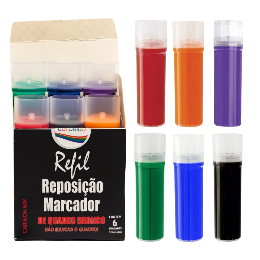 Kit 6 Refil Para Caneta Marcador Quadro Branco V-board Master Pilot