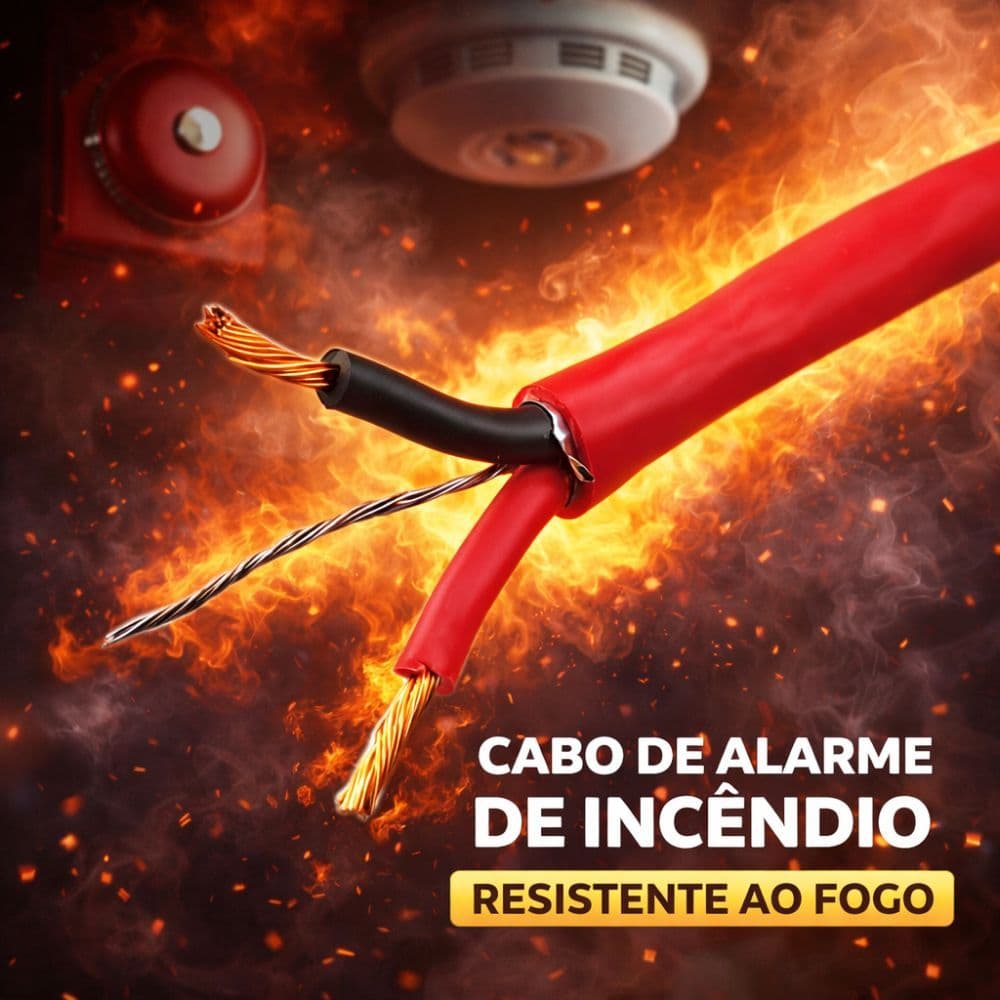 Cabo para Alarme de Incêndio 2x1,50mm NBR 17240