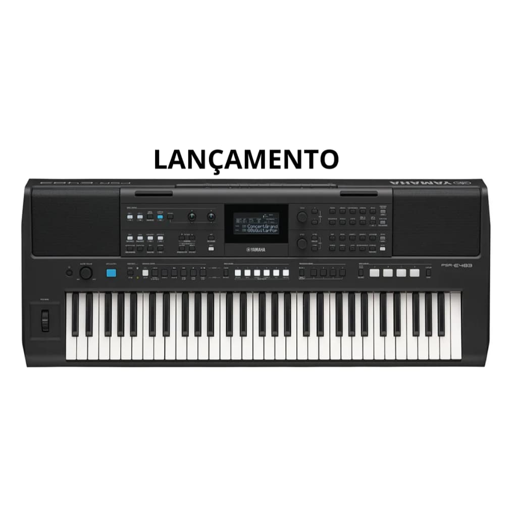 Teclado Musical Yamaha Psr-e483 Arranjador 61 Teclas Usb Preto
