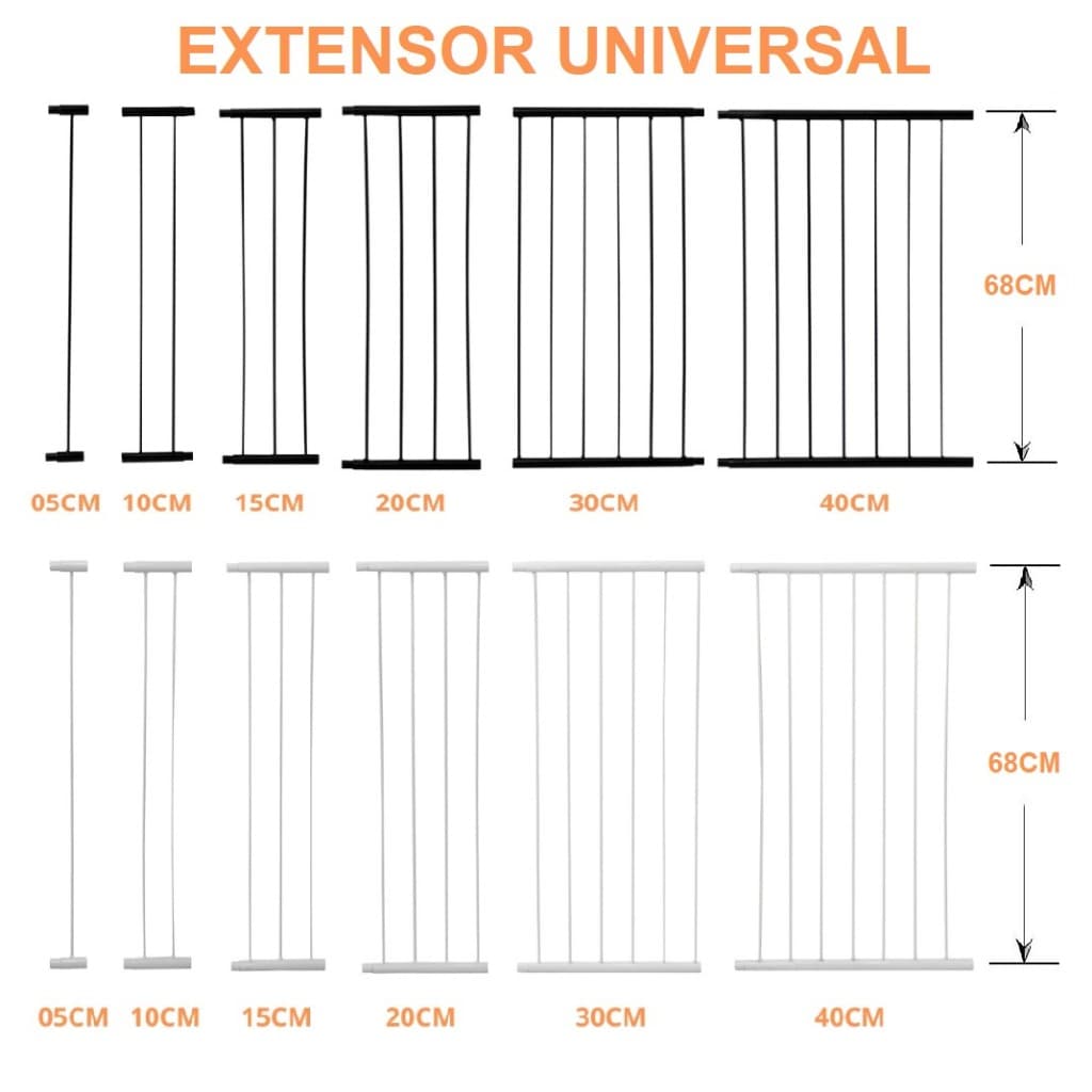 Extensor Universal Prolongador Portão Pet Cachorro Criança Bebê Proteção Grade 68cm de Altura