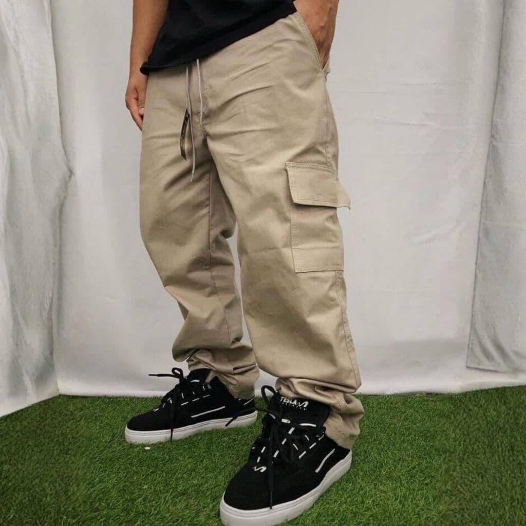 Calça Masculina Cargo Skatista Com Bolso Larga Streetwear Envio Imediato
