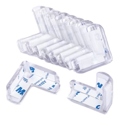 Kit 10 Protetor Canto Bebês Idosos Proteção Contra Quina Cantoneira Silicone Adesivo Fixador