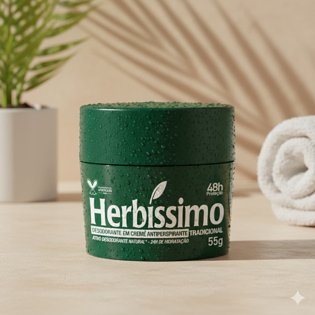 Desodorante Em Creme Antitranspirante Herbíssimo Tradicional 55g