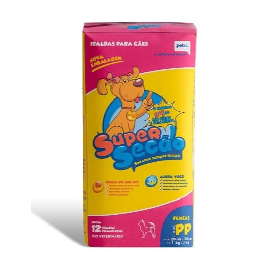 Fralda Descartável Super Secão para Cães Fêmeas - PP