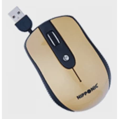 Mouse Optico Nipponic Retratil MC319a USB DOURADO