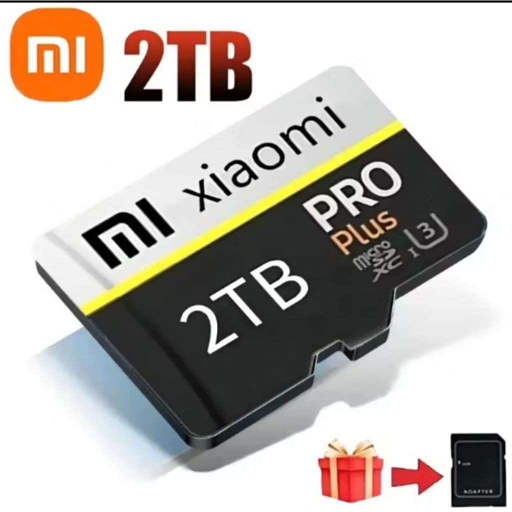 Cartão de Memória Micro SD Xiaomi 64GB 2TB High Speed + Adaptador SD