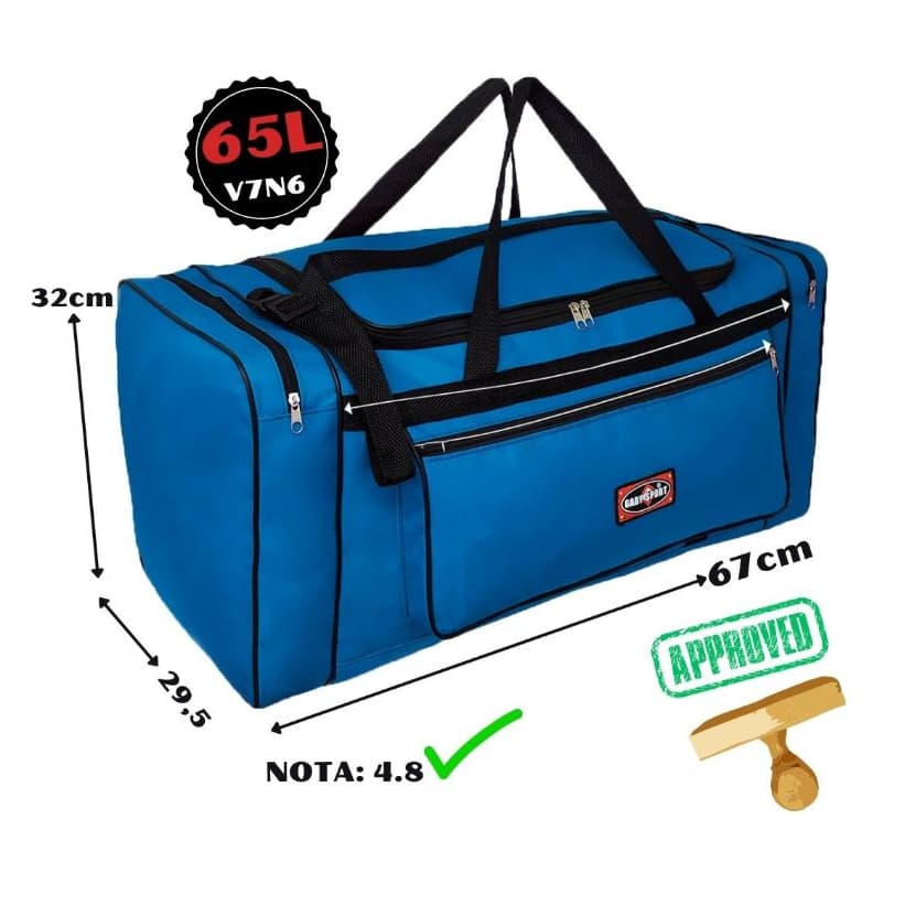 65L - Bolsa de Viagem G 65 Litros GabySport | Ideal Viagens, Férias e Fins de Semana