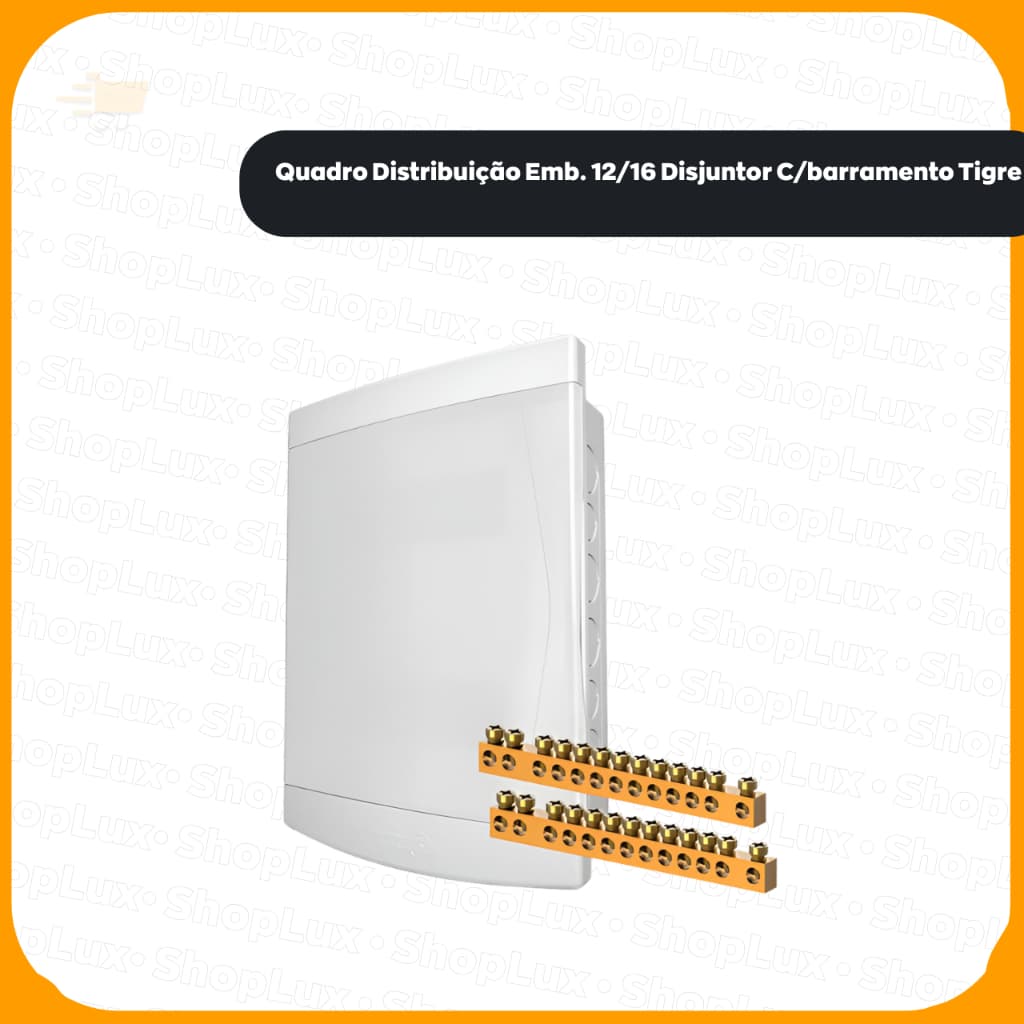 Quadro Distribuição Emb. 12/16 Disjuntor C/barramento Tigre