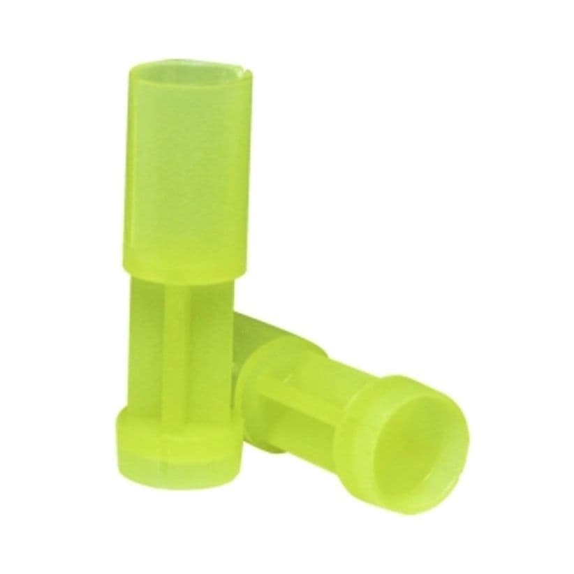 50 Buchas plásticas amarelas 09g para enchimento de tubo plástico tamanho 36