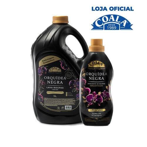Kit Coala Laundry Orquídea Negra - 1 Lava Roupas Liquido 5L + 1 Amaciante Concentrado 1L
