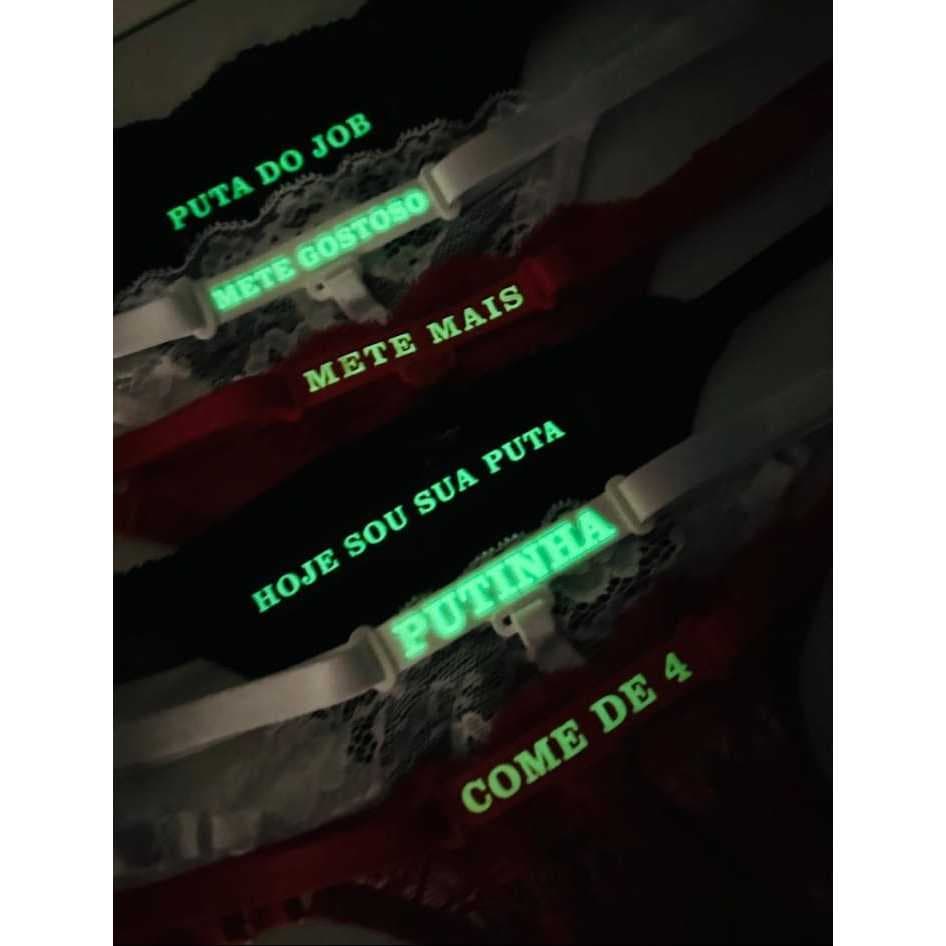 Calcinha Regulável Neon Sexy Brilha no Escuro Florescente Tanga Sensual Serve Tamanho P ao GG