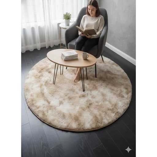 Tapete Redondo 1Metro  Peludo Sala Quarto