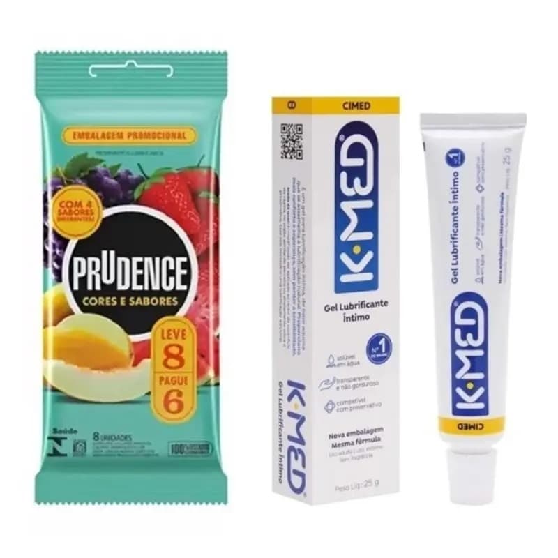 8 Preservativos Camisinhas Cores E Sabores + Kmed 25 gramas