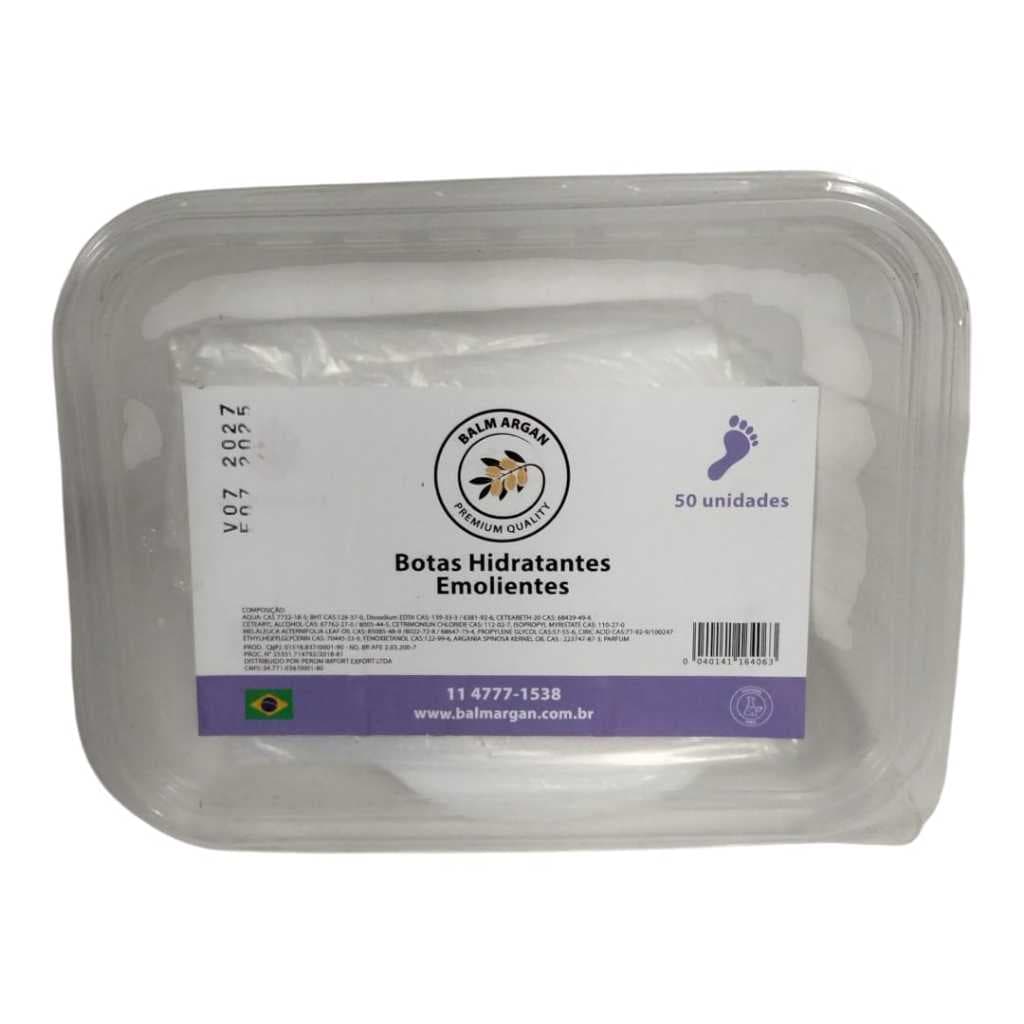 Botas Com Creme Hidratante Emoliente - Pote Com 50 Unidades