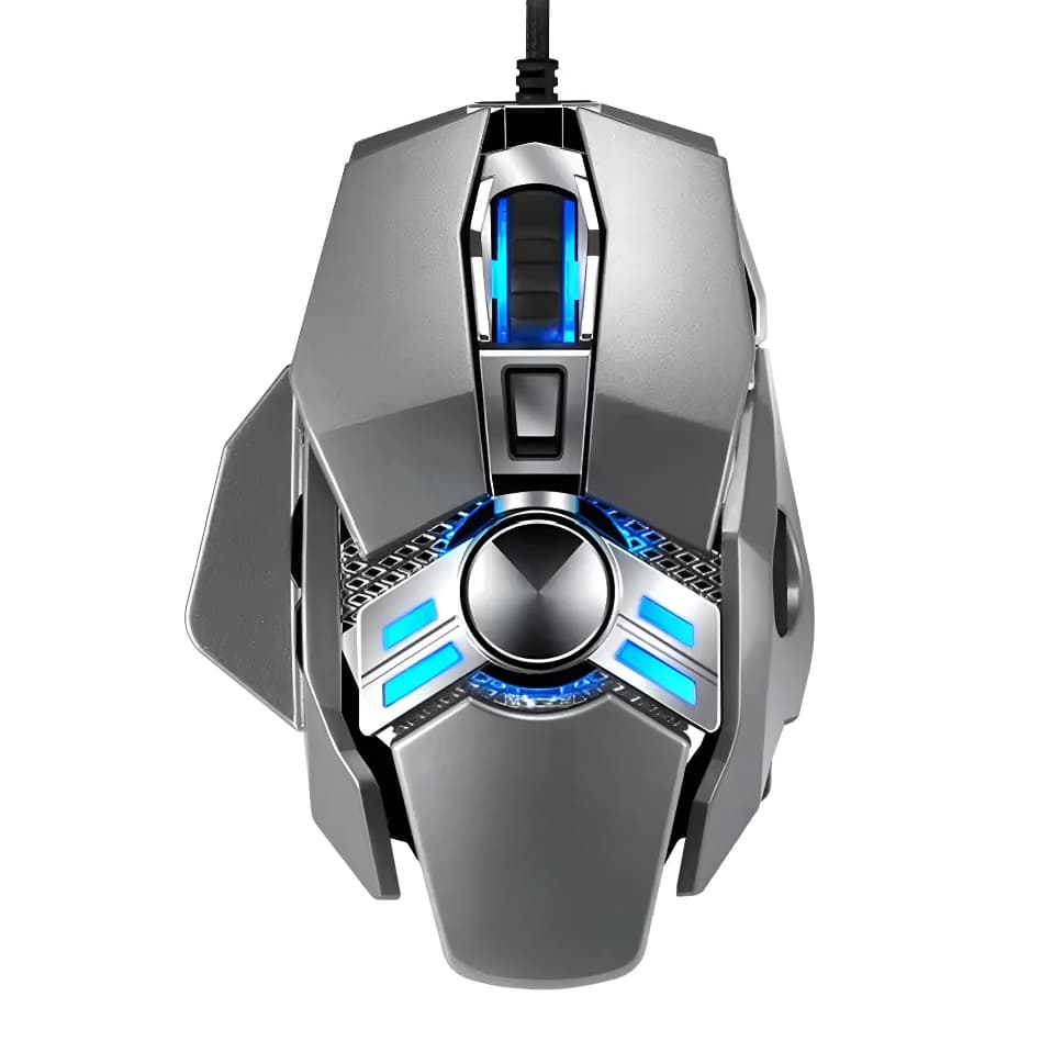 Mouse Gamer Warrior FY-701 4800 Dpi Rgb 7 Botões Ergonômico Optico Escritorio 6 Botões Casa PC Gamer