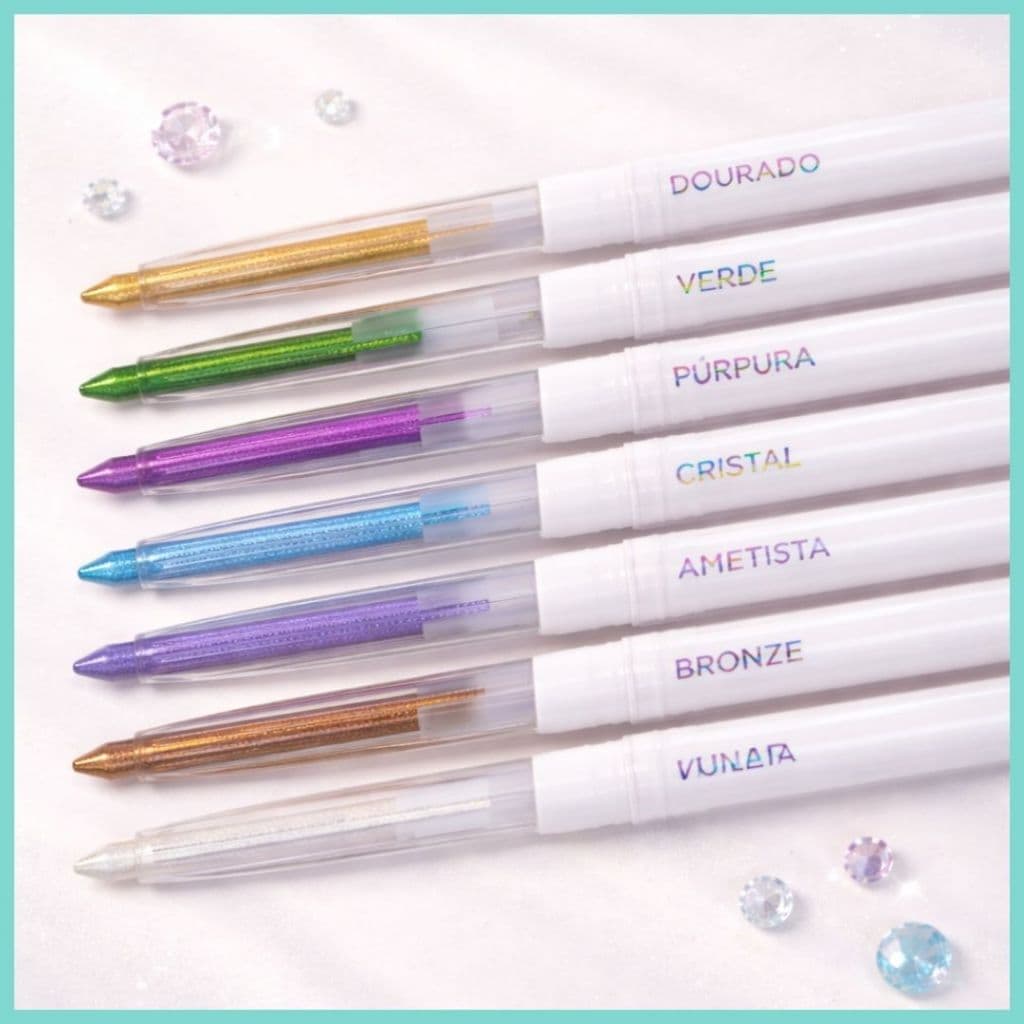 Lápis Holográfico Luisance Aurora Delineador Retrátil Brilho Glow com Apontador Integrado