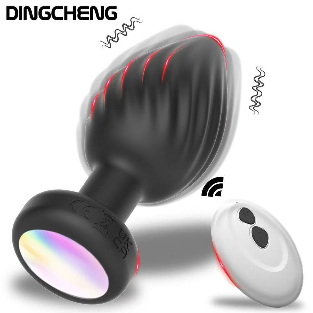 Plug Anal Vibrador com APP · Controle Bluetooth + Controle Remoto · Silicone Macio · 9 Modos · USB