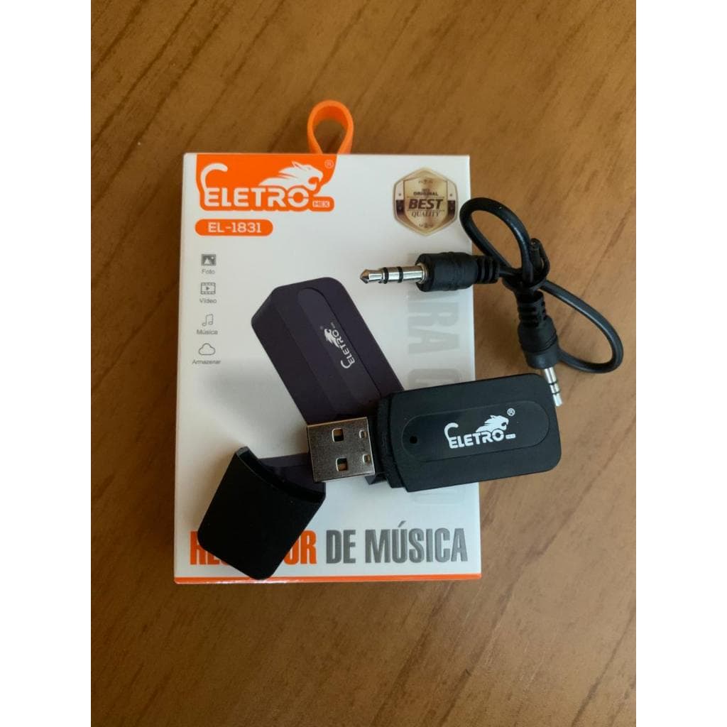 Receptor Adaptador Bluetooth para carro som Usb P2 Eletromex EL-1831