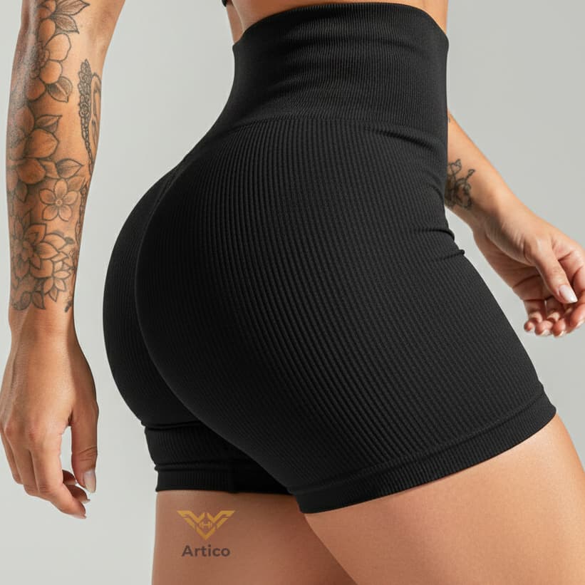 Shorts Fitness Canelado Academia Zero Transparencia Feminino Premium