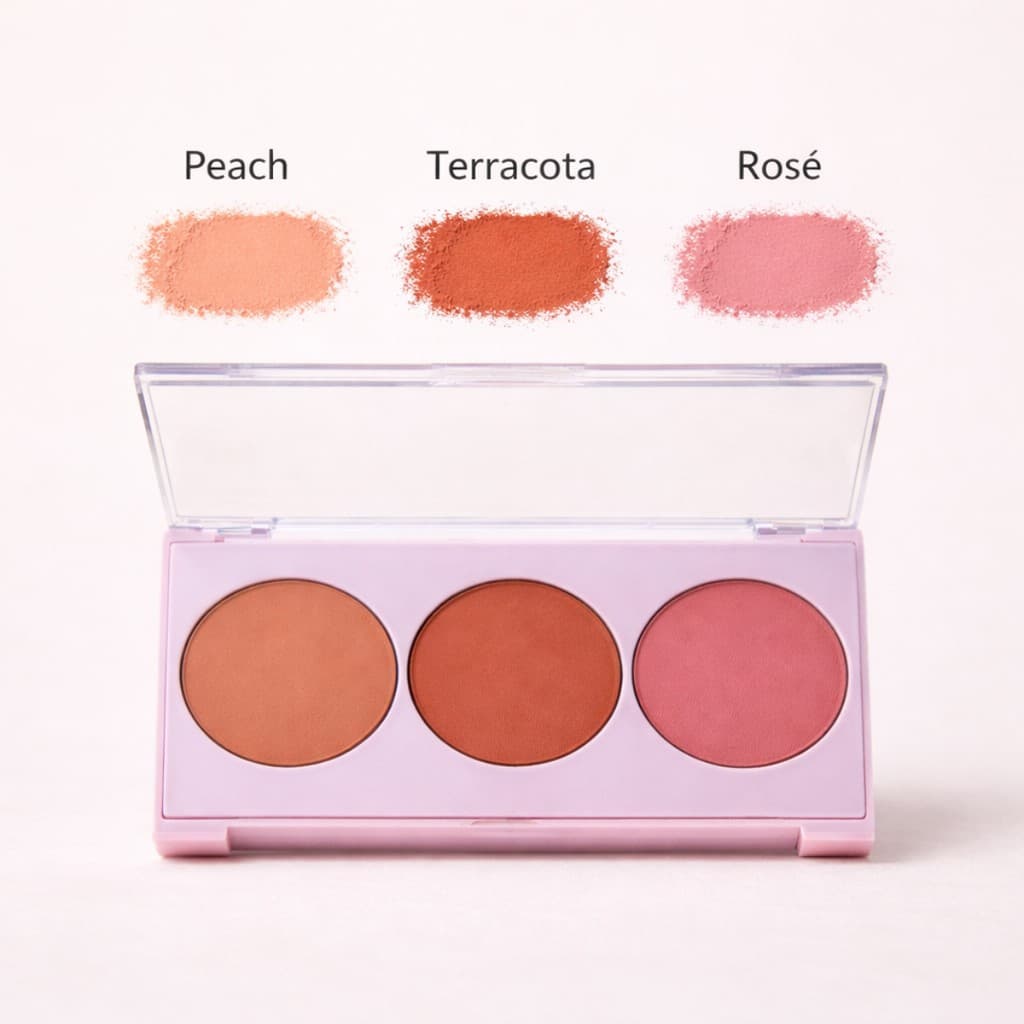 Paleta Trio de Blush Compacto Tropical Skin Maquiagem Dapop
