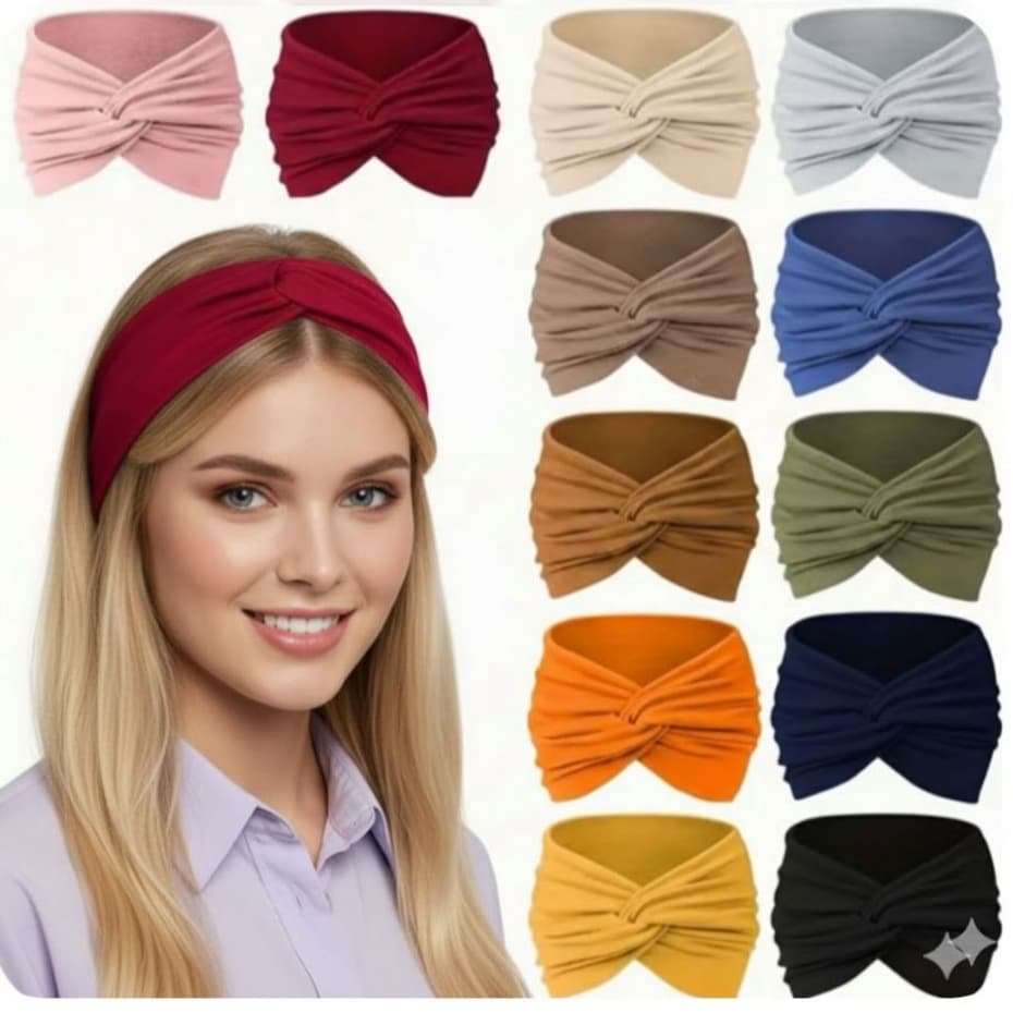 Turbante Faixa Tiara para Cabelo Moda Acessório Feminino Confortável