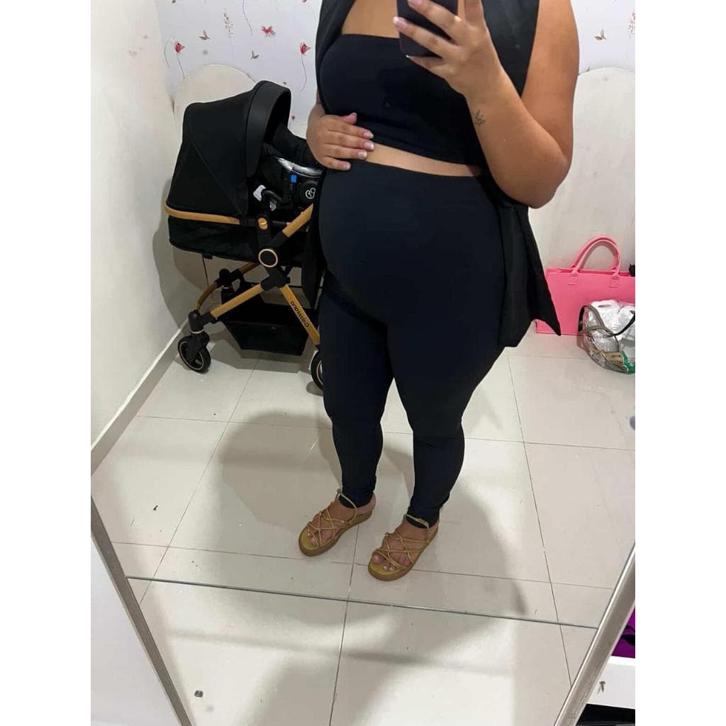 Legging Gestante com elástico, tecido confortável e resistente